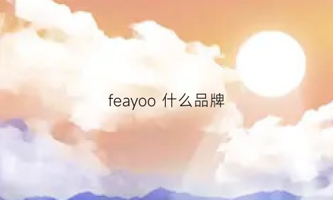 feayoo什么品牌(fiyunoai是什么牌子)